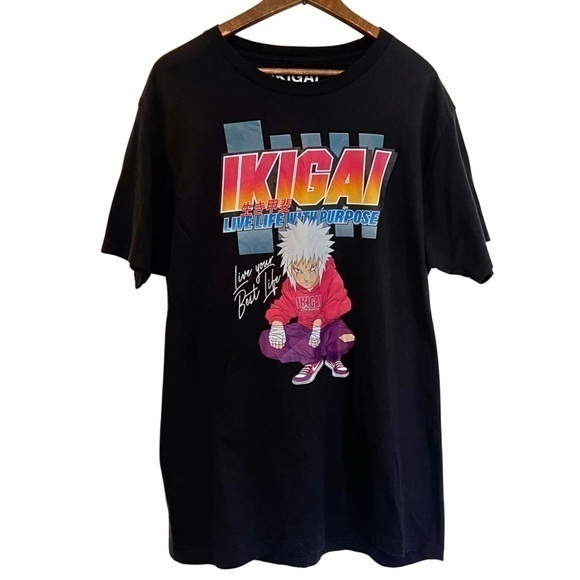 IKIGAI Other - IKIGAI Men's Large Japanese Streetwear Anime Tee
